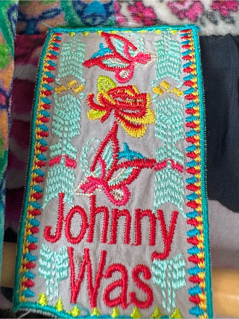 Johnny Was Biza Printed Velvet embroidered Kimono Jacket Medium - Picture 8 of 16